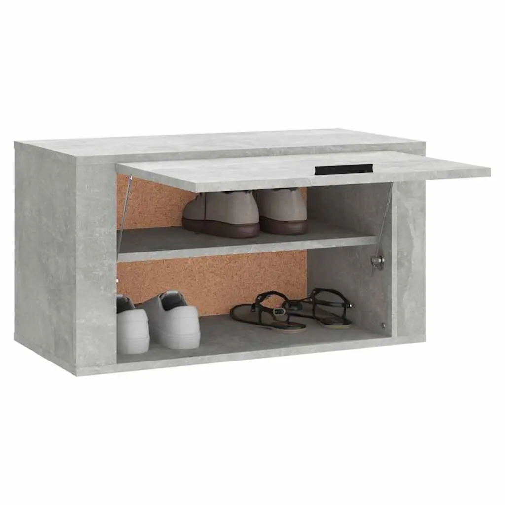 Engineered Wood Shoe Cabinet 70x35x38cm Grey