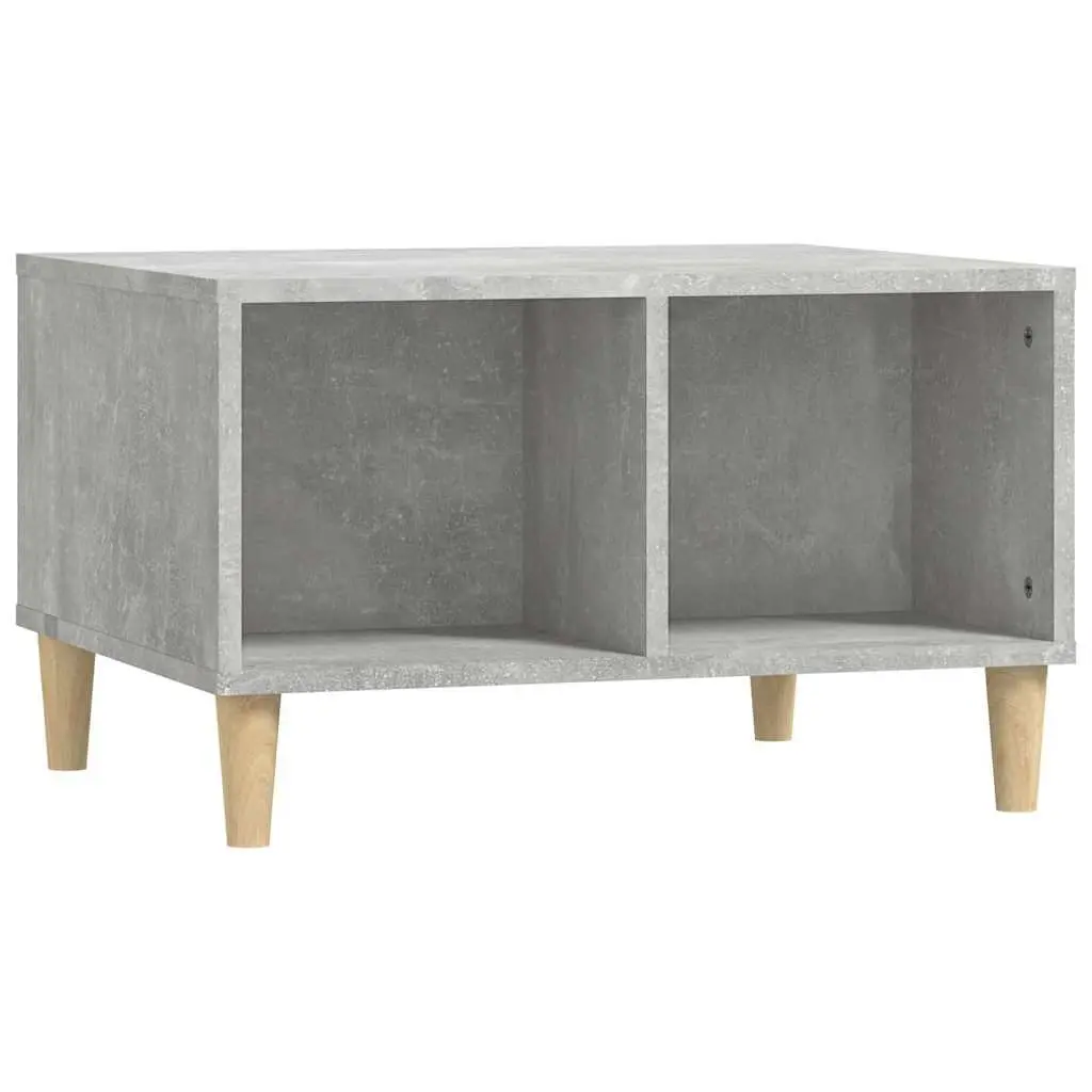 Coffee Table Grey 60x50x36.5 cm with 4 Storage Compartments