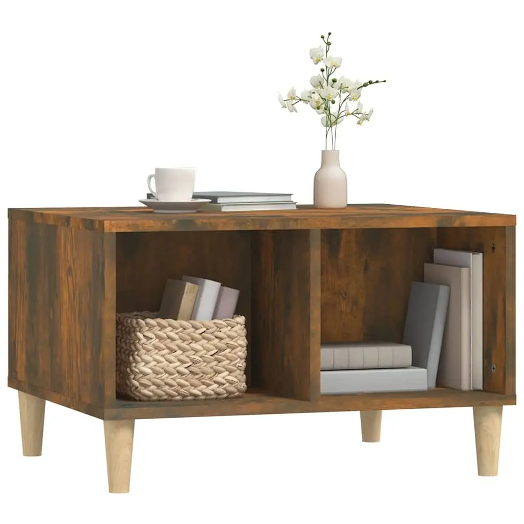 Coffee Table for Living Room 60 x 50 x 36.5 cm Smoked Oak Scandinavian Style