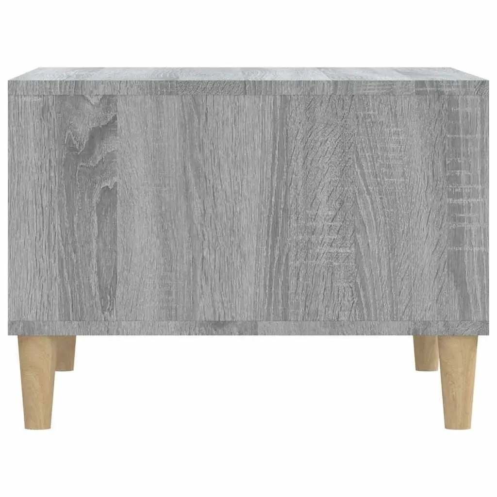 Grey Coffee Table for Living Room with Storage Compartments and Open Shelving 60 x 50 x 36.5 cm