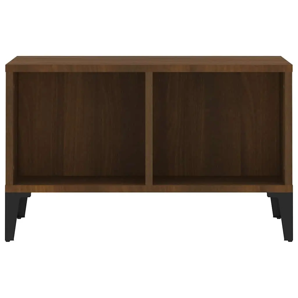 Coffee Table Brown Oak 60x50x36.5cm Engineered Wood with Open Storage