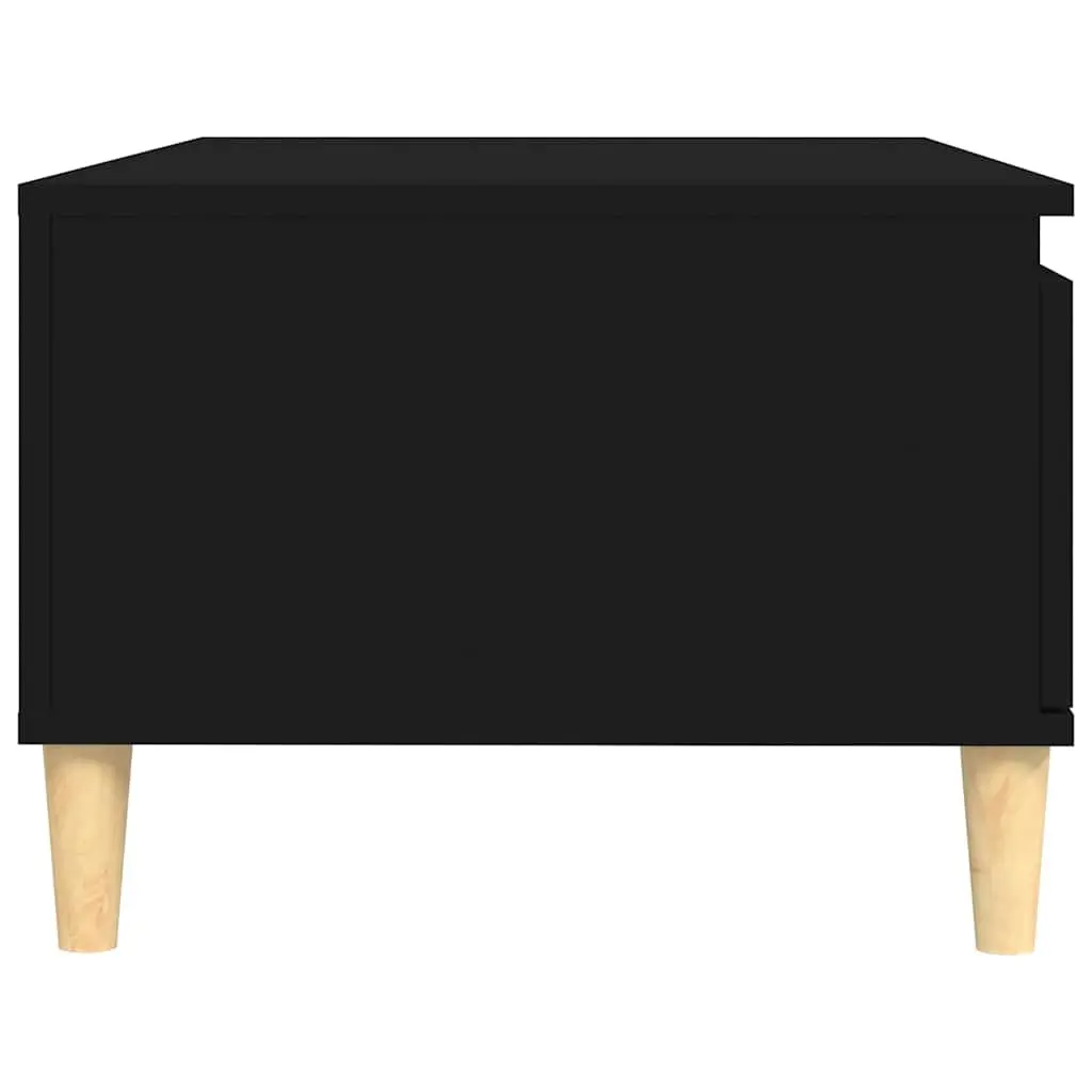 Black Scandinavian Coffee Table with Drawer
