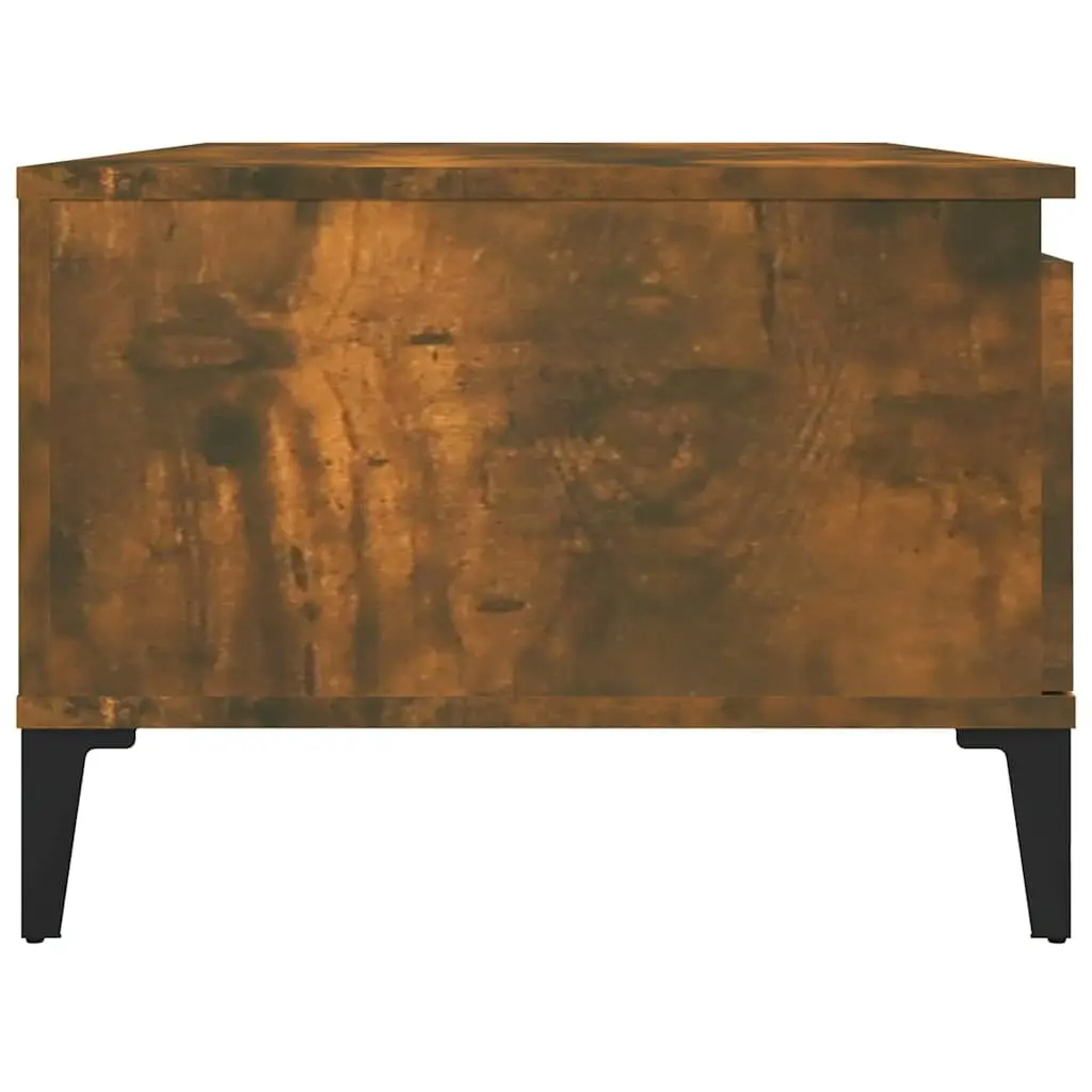 Coffee Table with Storage Drawer Open Compartment Brown Engineered Wood
