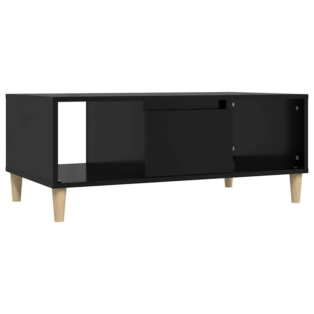 Coffee Table Black 90x50x36.5 cm for Living Room with Storage Compartments Drawer