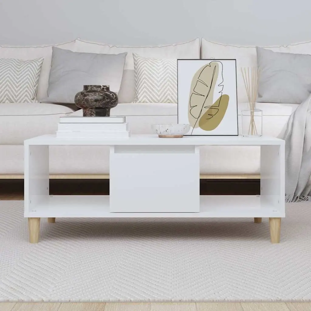 Coffee Table with 2 Storage Compartments and Drawer
