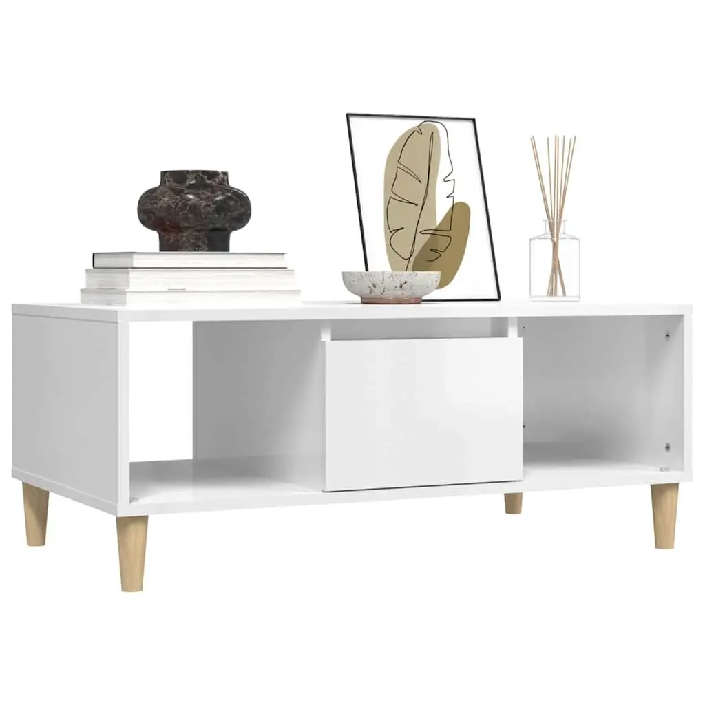 Coffee Table with 2 Storage Compartments and Drawer