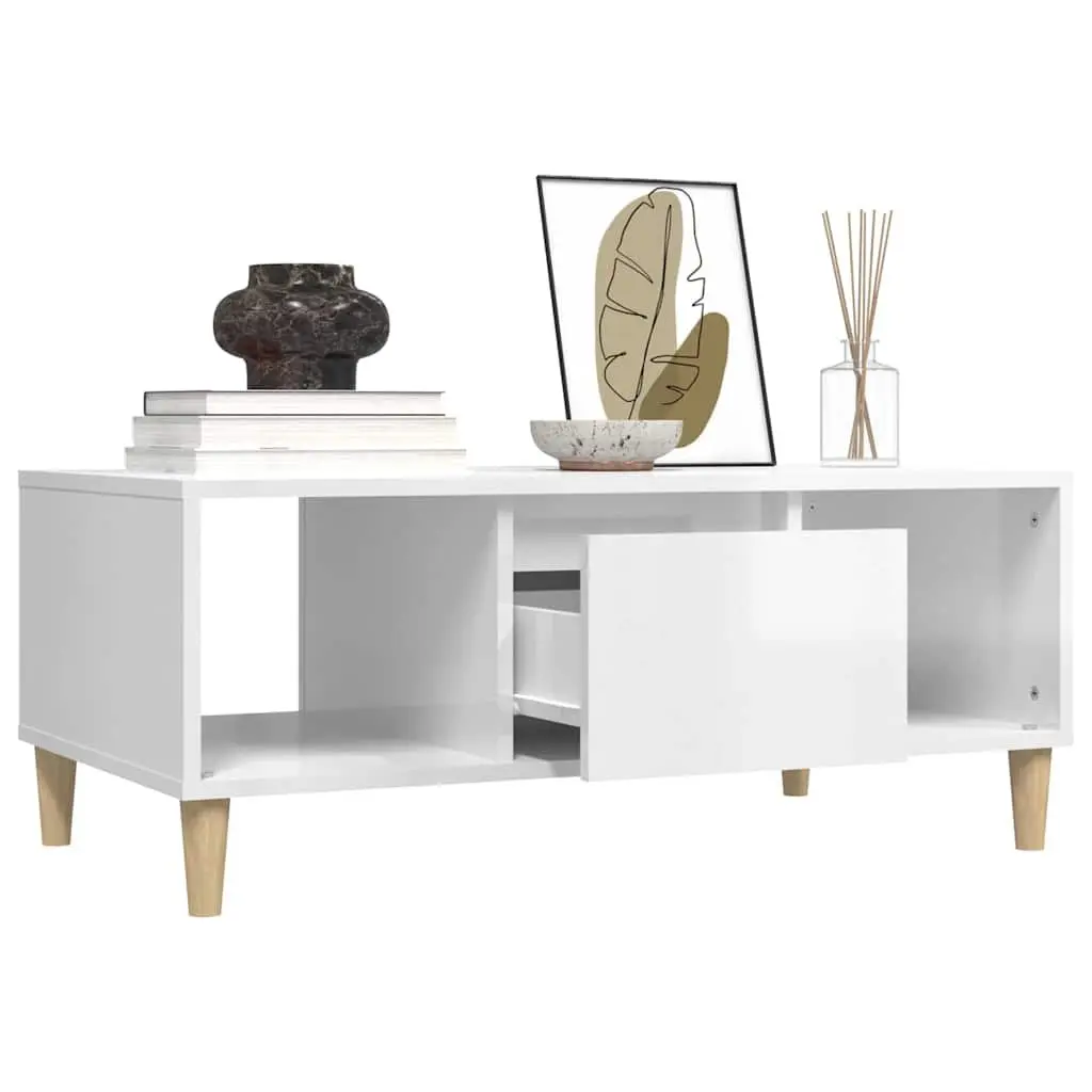 Coffee Table with 2 Storage Compartments and Drawer