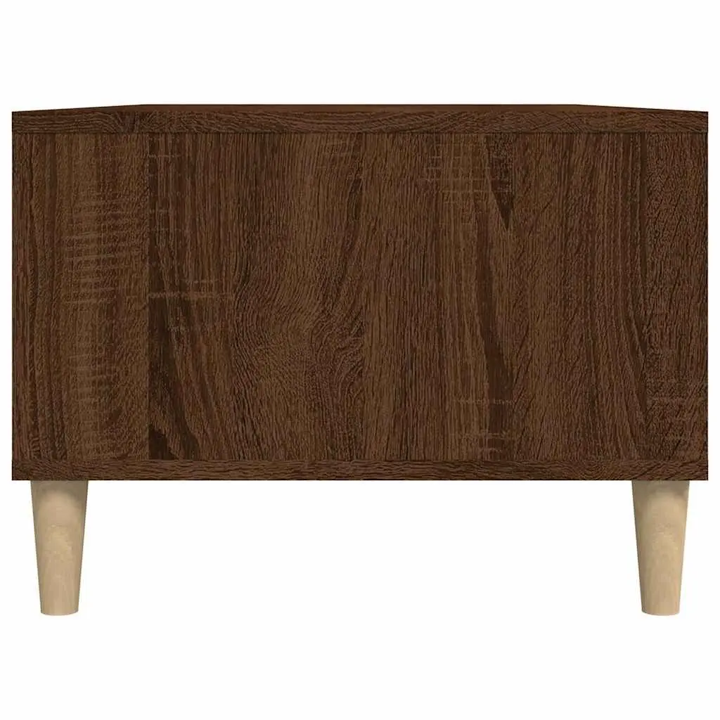 Coffee Table Living Room Brown Oak 90x50x36.5cm Open Compartments Drawer Storage