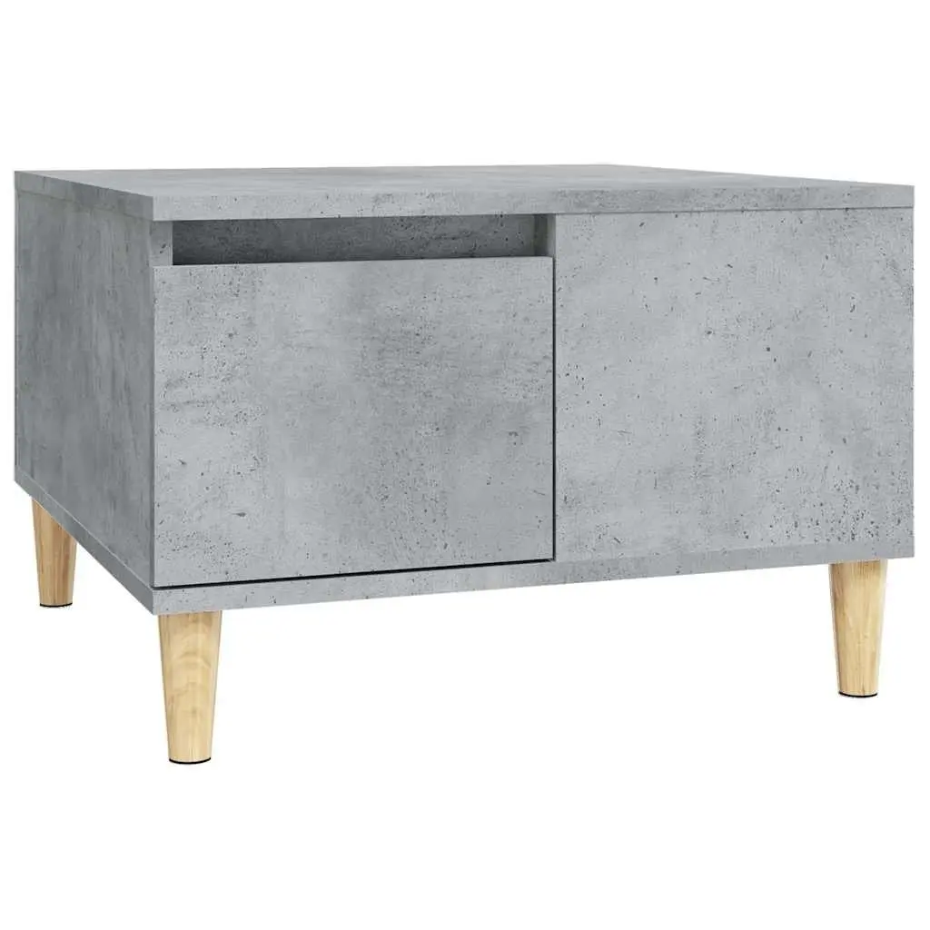 Coffee Table Grey 55x55x36.5cm with Storage Drawer Open Compartment Living Room