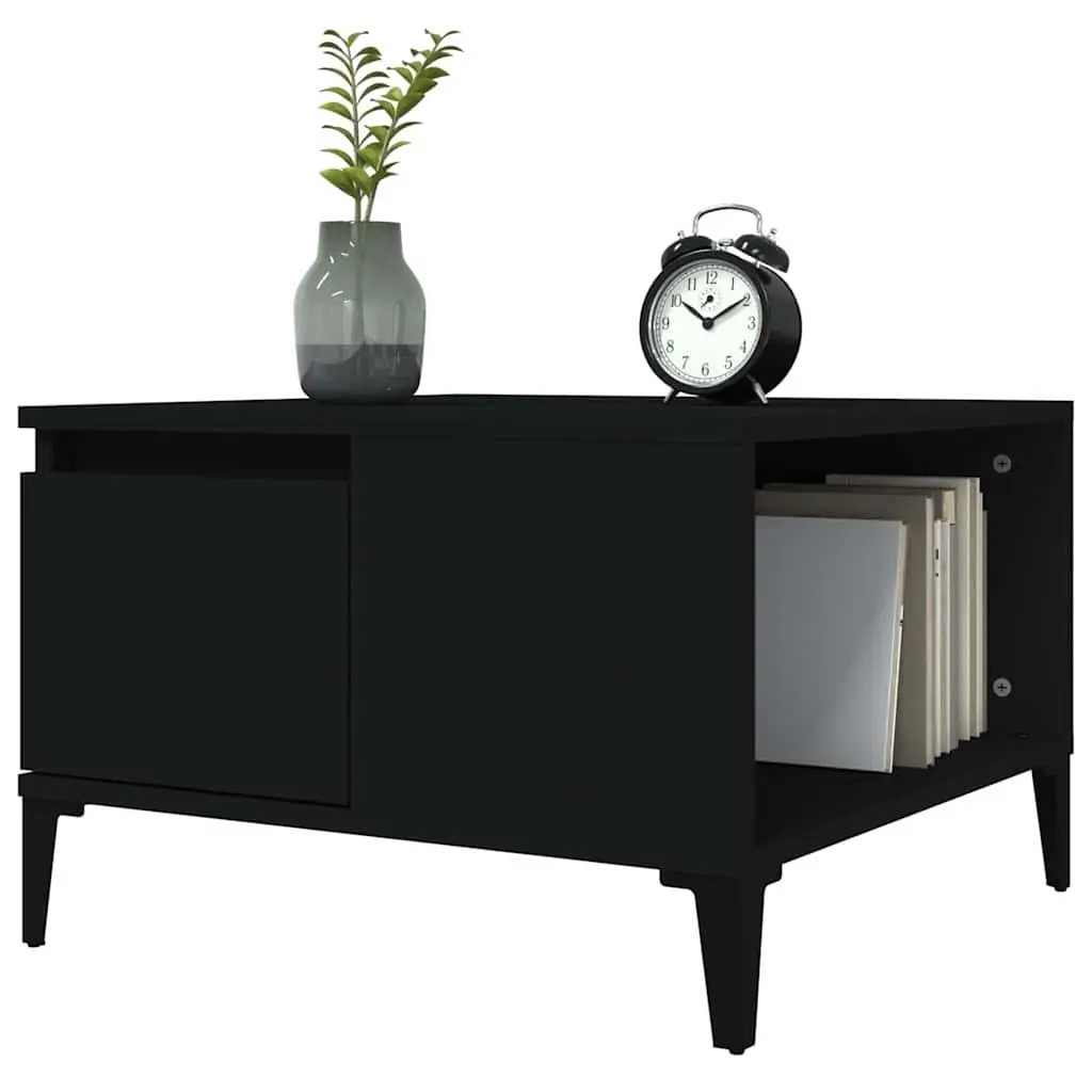 Coffee Table Black Modern Living Room Furniture with Storage Drawer Compartment