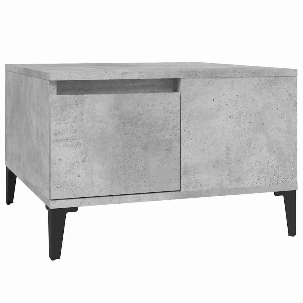 Coffee Table Grey Engineered Wood 55x55x36.5cm Drawer Storage Living Room