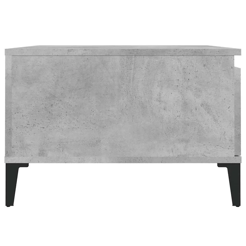 Coffee Table Grey Engineered Wood 55x55x36.5cm Drawer Storage Living Room