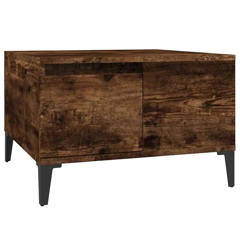 Coffee Table for Living Room with Storage Drawer Open Compartment Brown 55W x 55D x 36.5H cm Engineered Wood