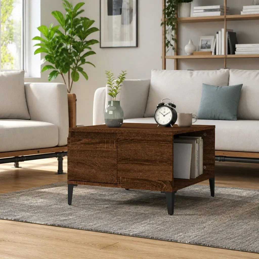 Brown Oak Coffee Table 55x55x36.5 cm