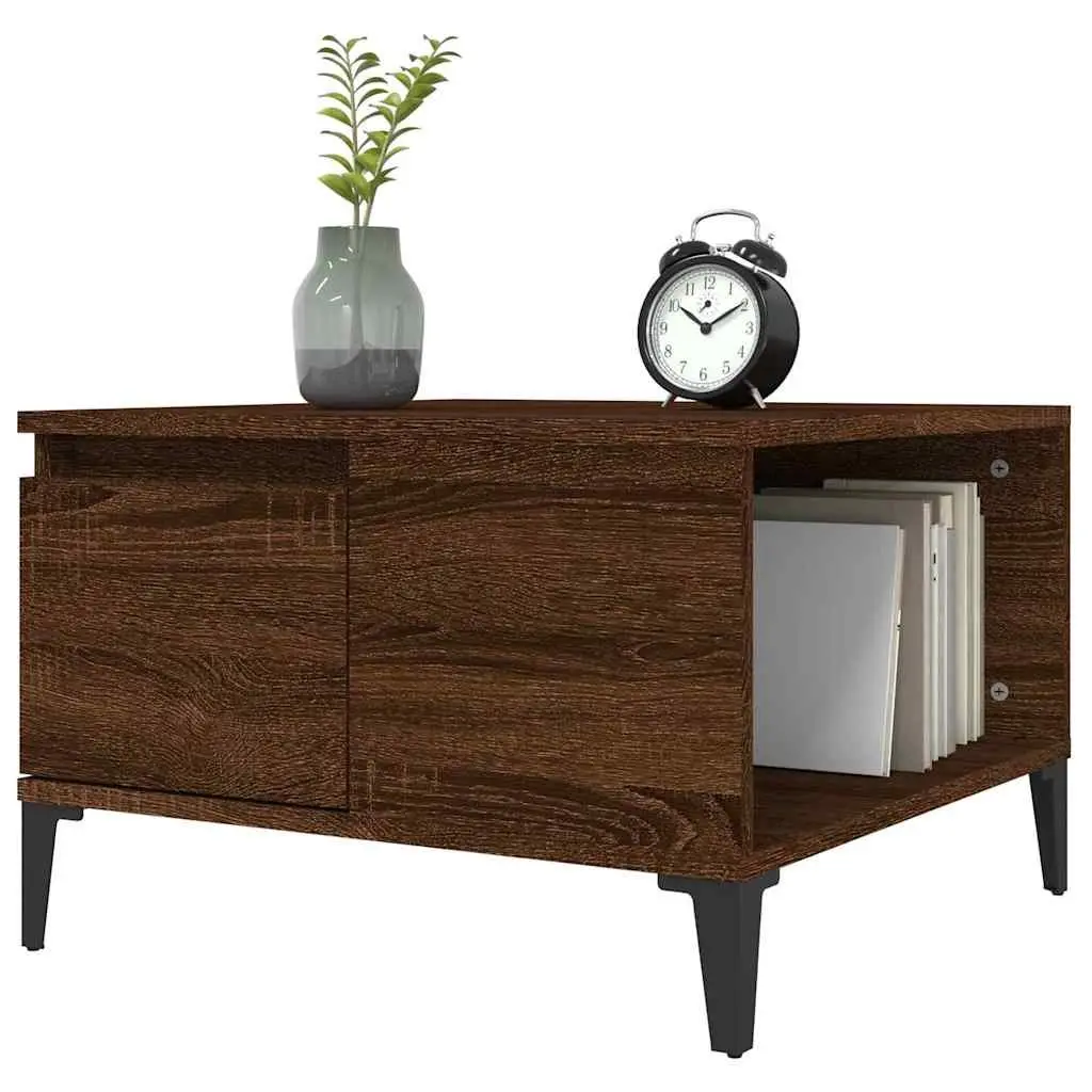 Brown Oak Coffee Table 55x55x36.5 cm