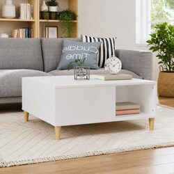 Coffee Table Dimensions: 80 x 80 x 36.5 cm with Storage