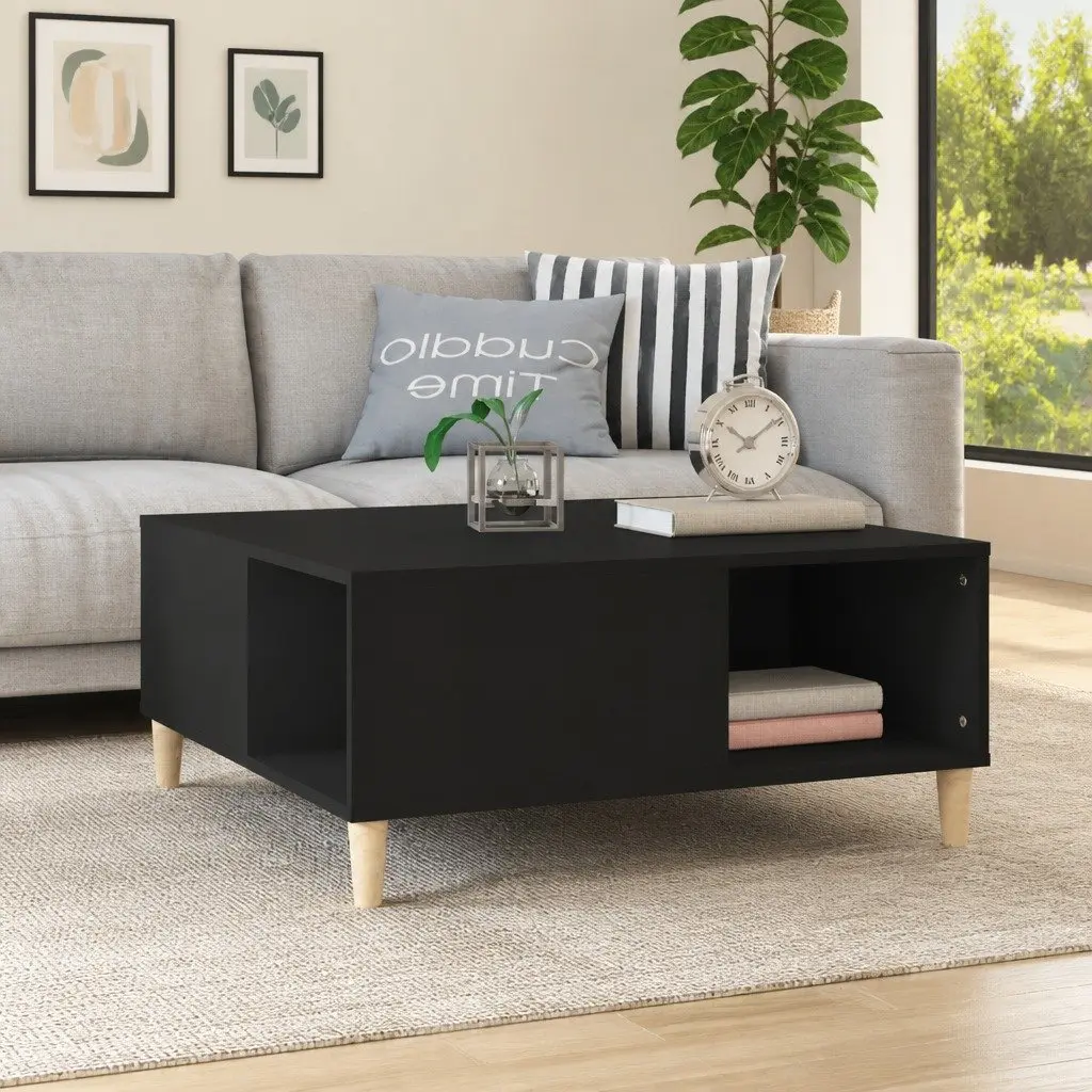 Black Coffee Table with Storage