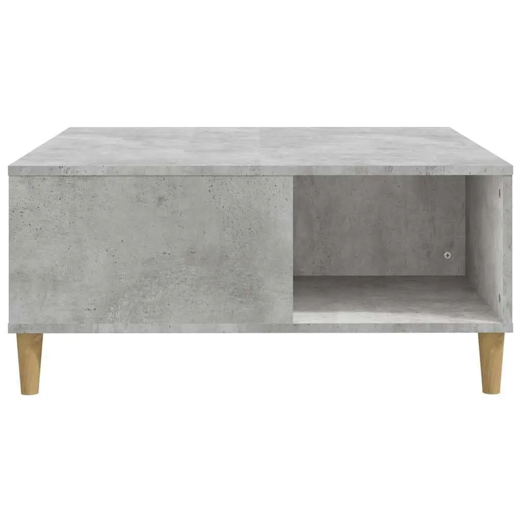Coffee Table Grey 80 x 80 x 36.5 cm with Storage