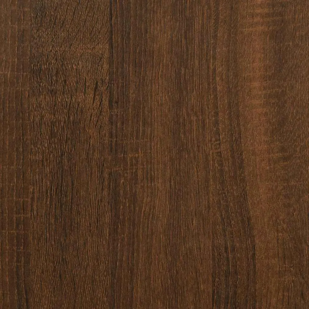 Coffee Table Brown Oak 80x80x36.5cm Engineered Wood Storage Compartments