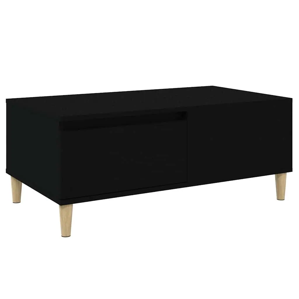 Coffee Table Black 90x50x36.5 cm with Drawer Storage Living Room Furniture