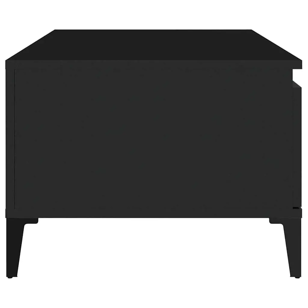 Coffee Table Black 90x50x36.5 cm with Drawer Storage Accent Side Table