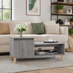 Coffee Table Dimensions: 100 x 50 x 45 cm, Grey Sonoma Finish