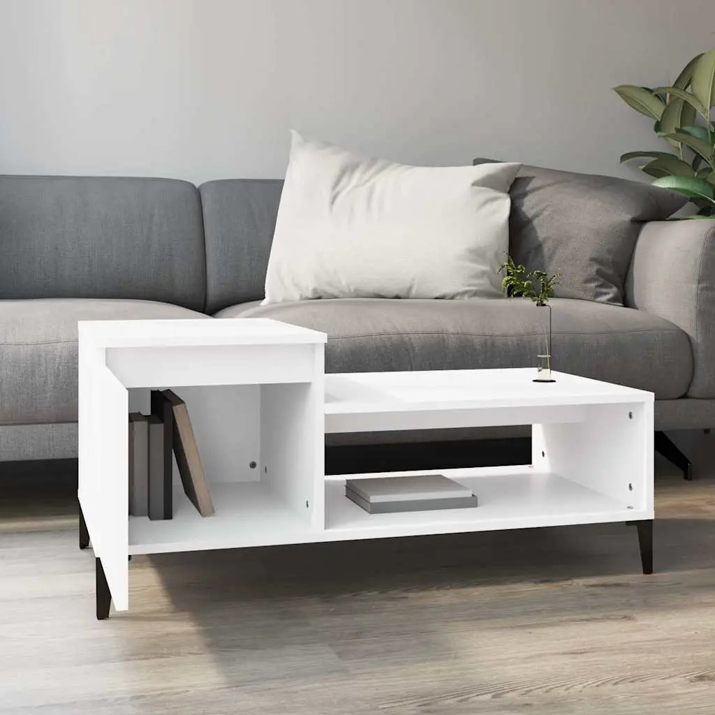 White Engineered Wood Coffee Table