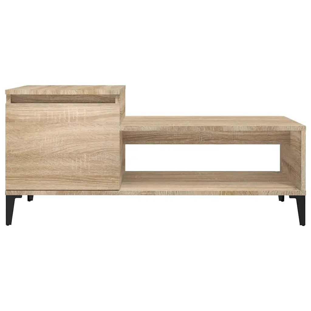 Engineered Wood Coffee Table 100x50x45cm with Shelf