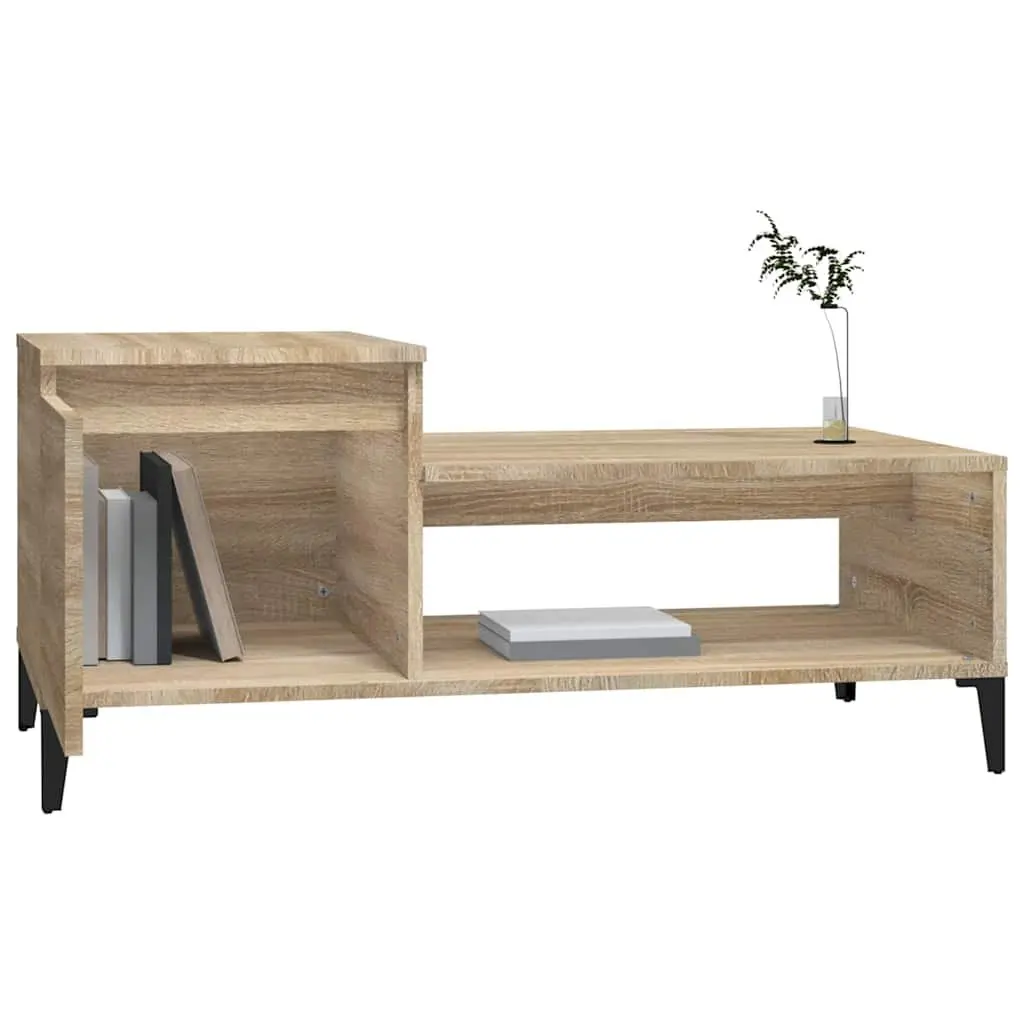 Engineered Wood Coffee Table 100x50x45cm with Shelf