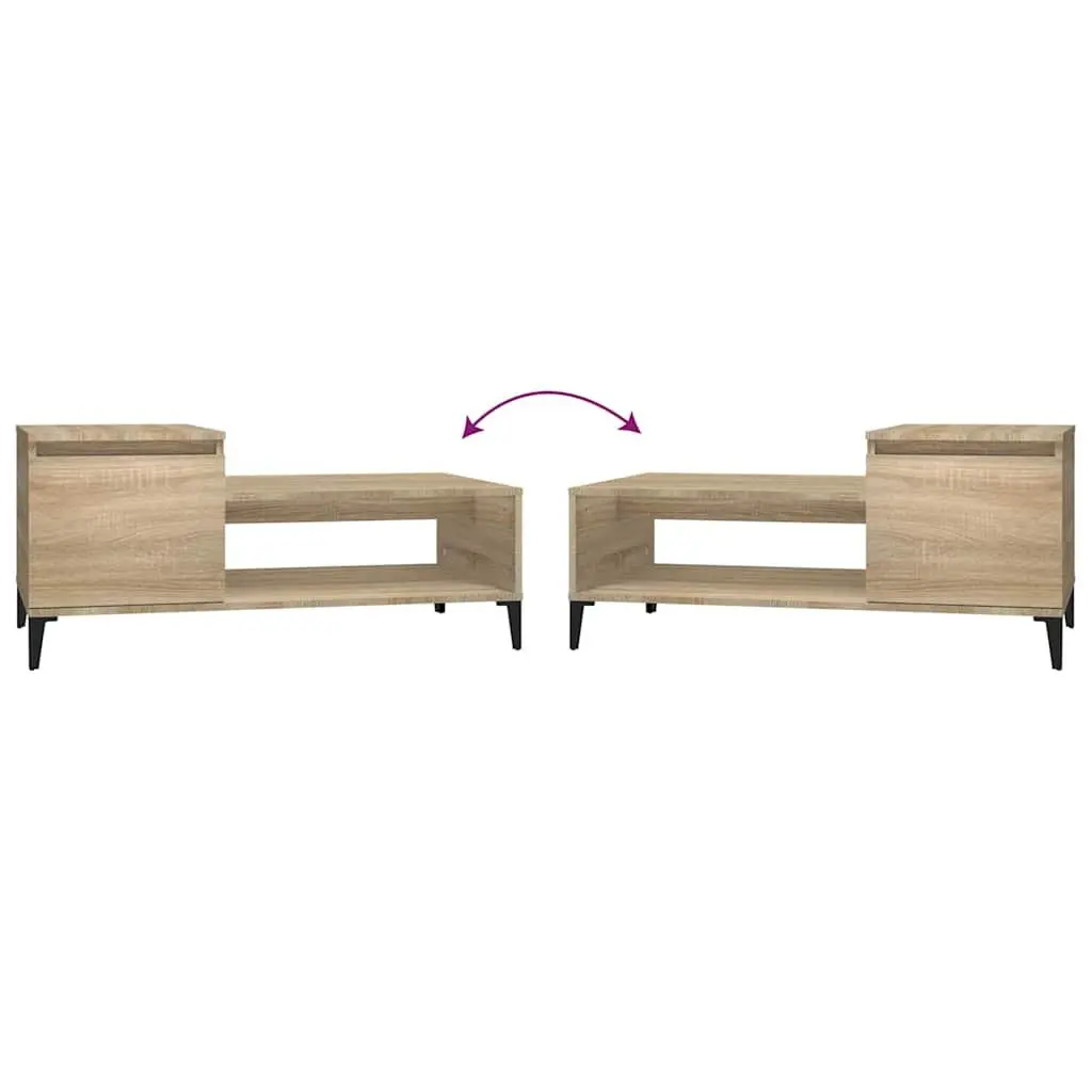 Engineered Wood Coffee Table 100x50x45cm with Shelf