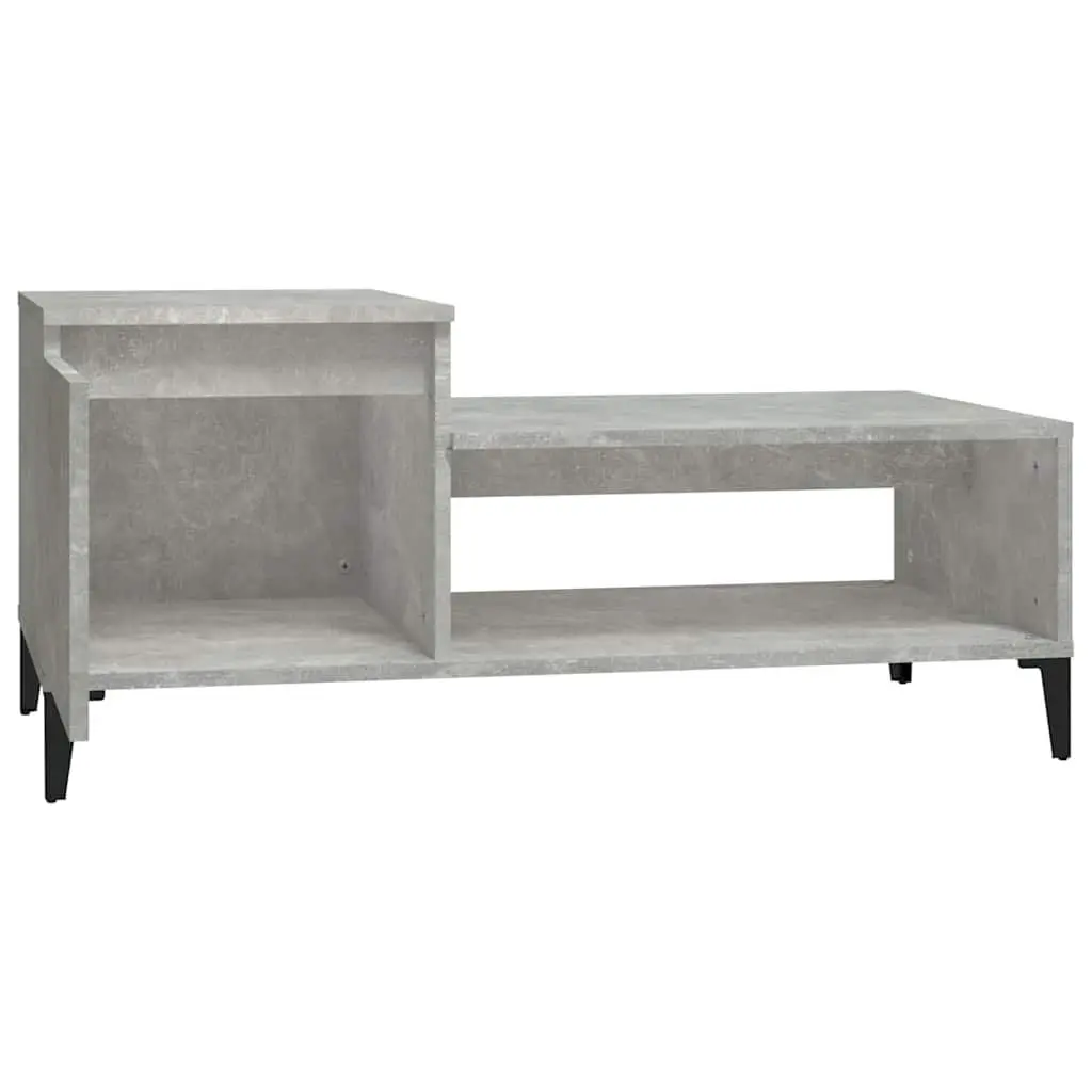 Coffee Table Grey Engineered Wood 100x50x45cm