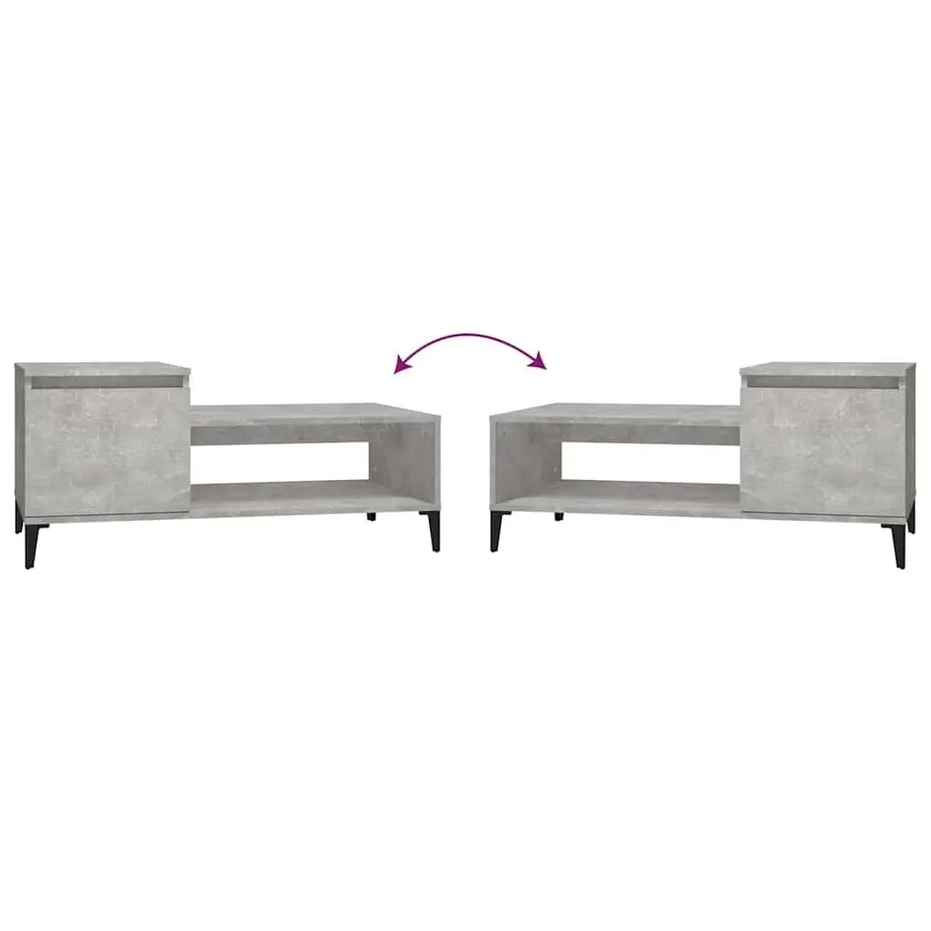 Coffee Table Grey Engineered Wood 100x50x45cm
