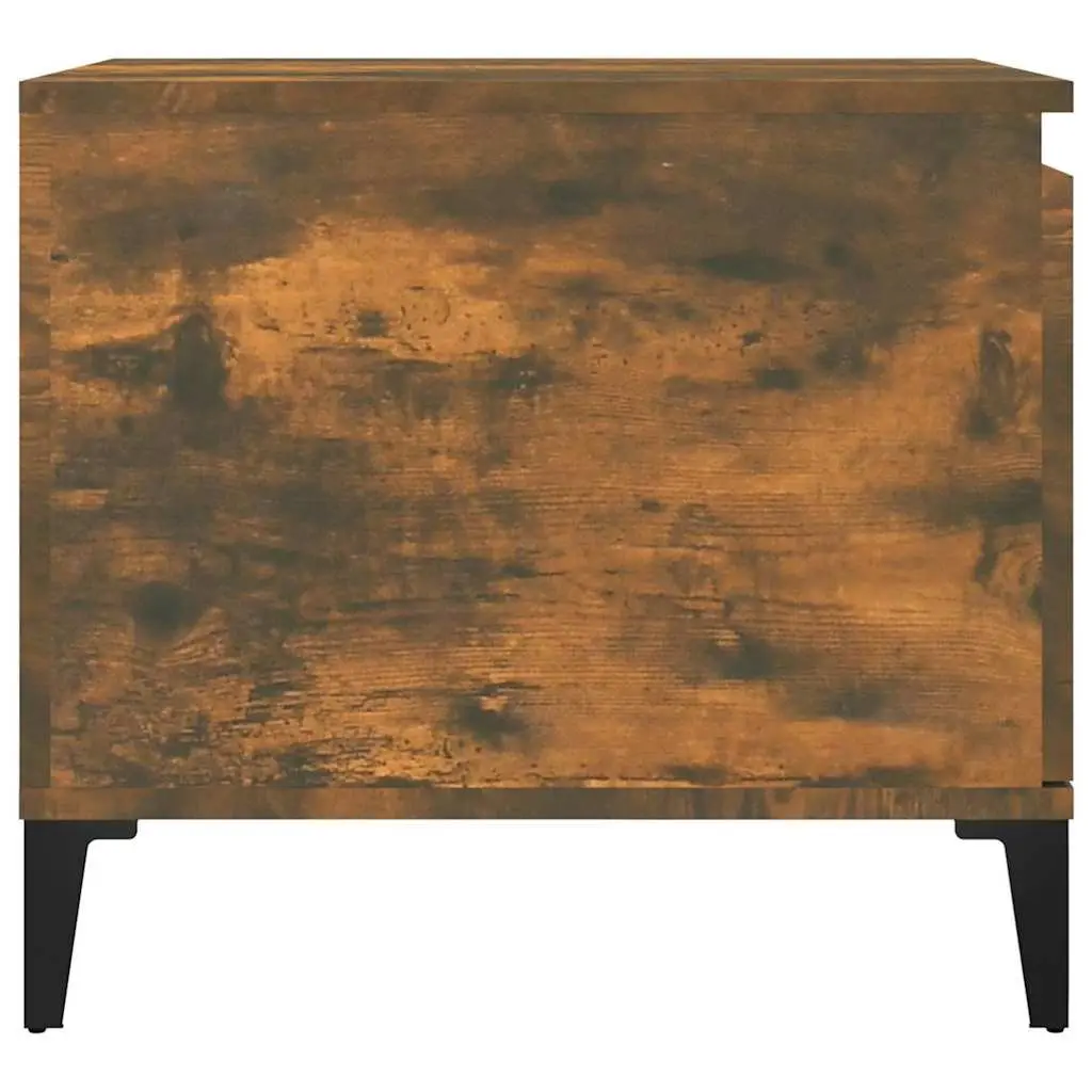 Coffee Table with Storage Compartment Shelf Brown Engineered Wood 100x50x45cm