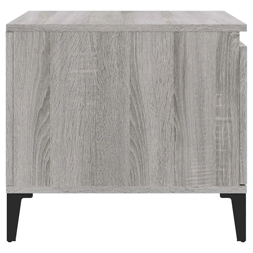 Coffee Table Grey Sonoma with Storage Compartment Shelf and Door Engineered Wood
