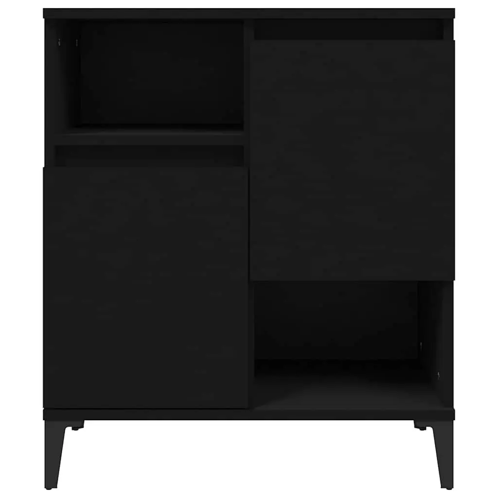 Sideboard Black Storage Cabinet 60x35x70 cm Engineered Wood Buffet Furniture