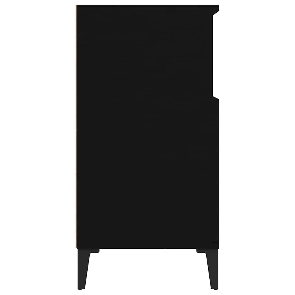 Sideboard Black Storage Cabinet 60x35x70 cm Engineered Wood Buffet Furniture