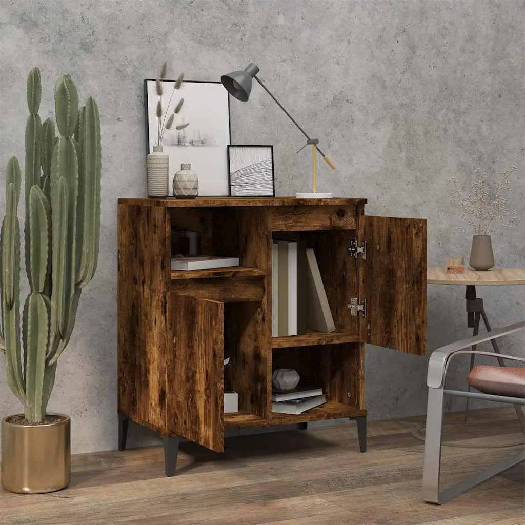 Brown Engineered Wood Sideboard with 4 Compartments