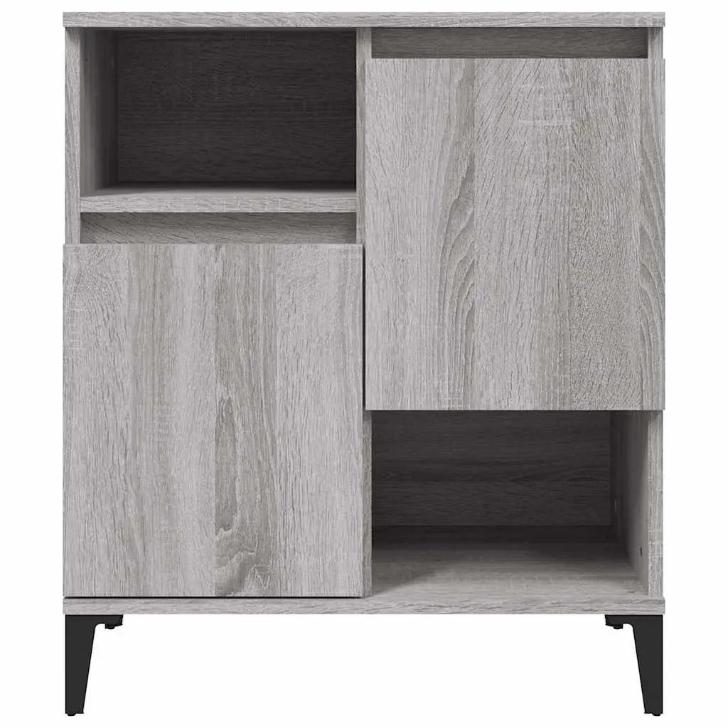 Sideboard Grey Sonoma 60x35x70 cm Storage Cabinet with 4 Compartments Display