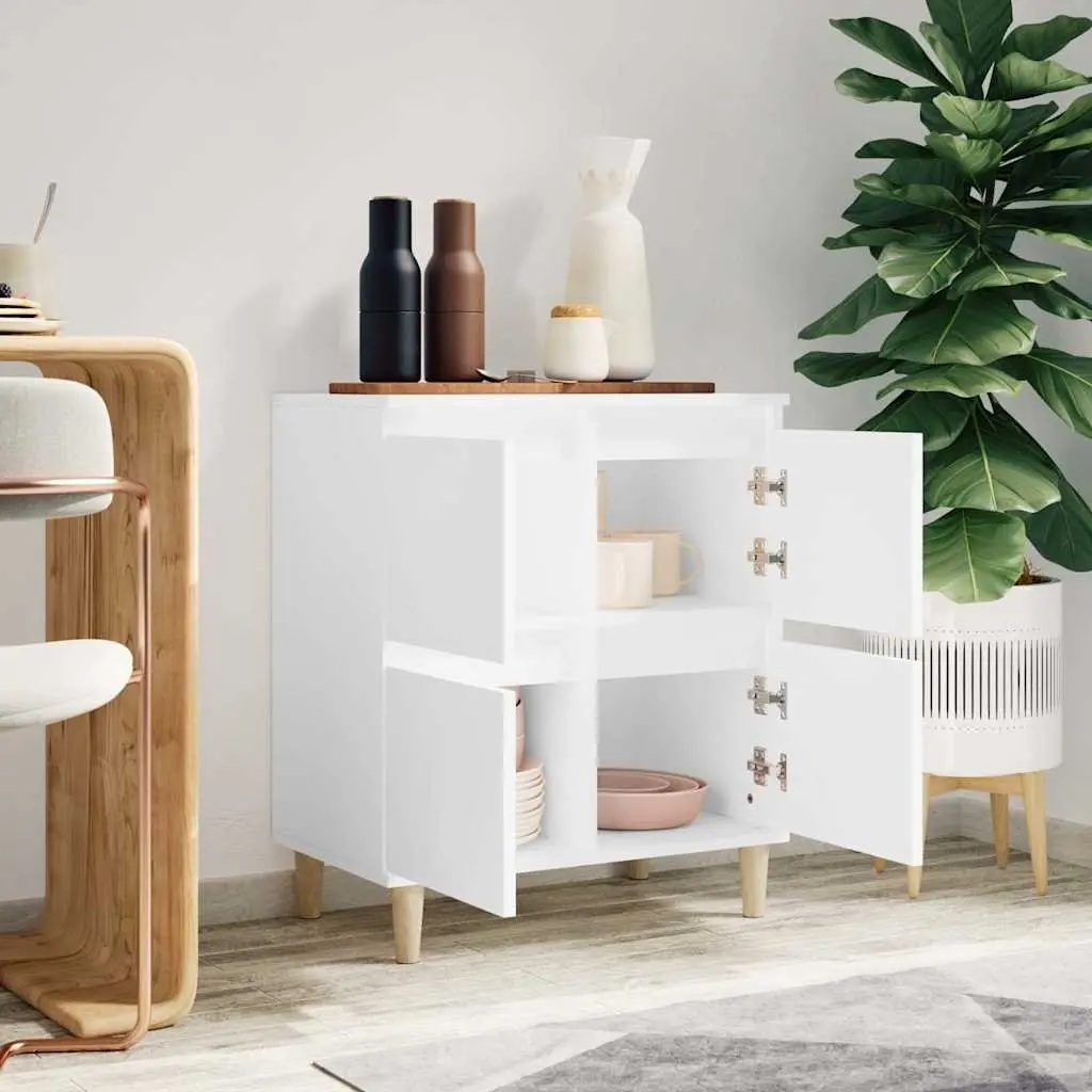 Sideboard Storage Cabinet for Home 60x35x70 cm Engineered Wood White