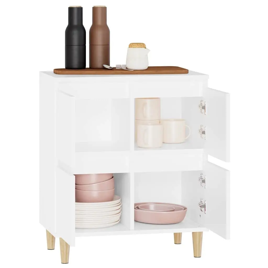 Sideboard Storage Cabinet for Home 60x35x70 cm Engineered Wood White