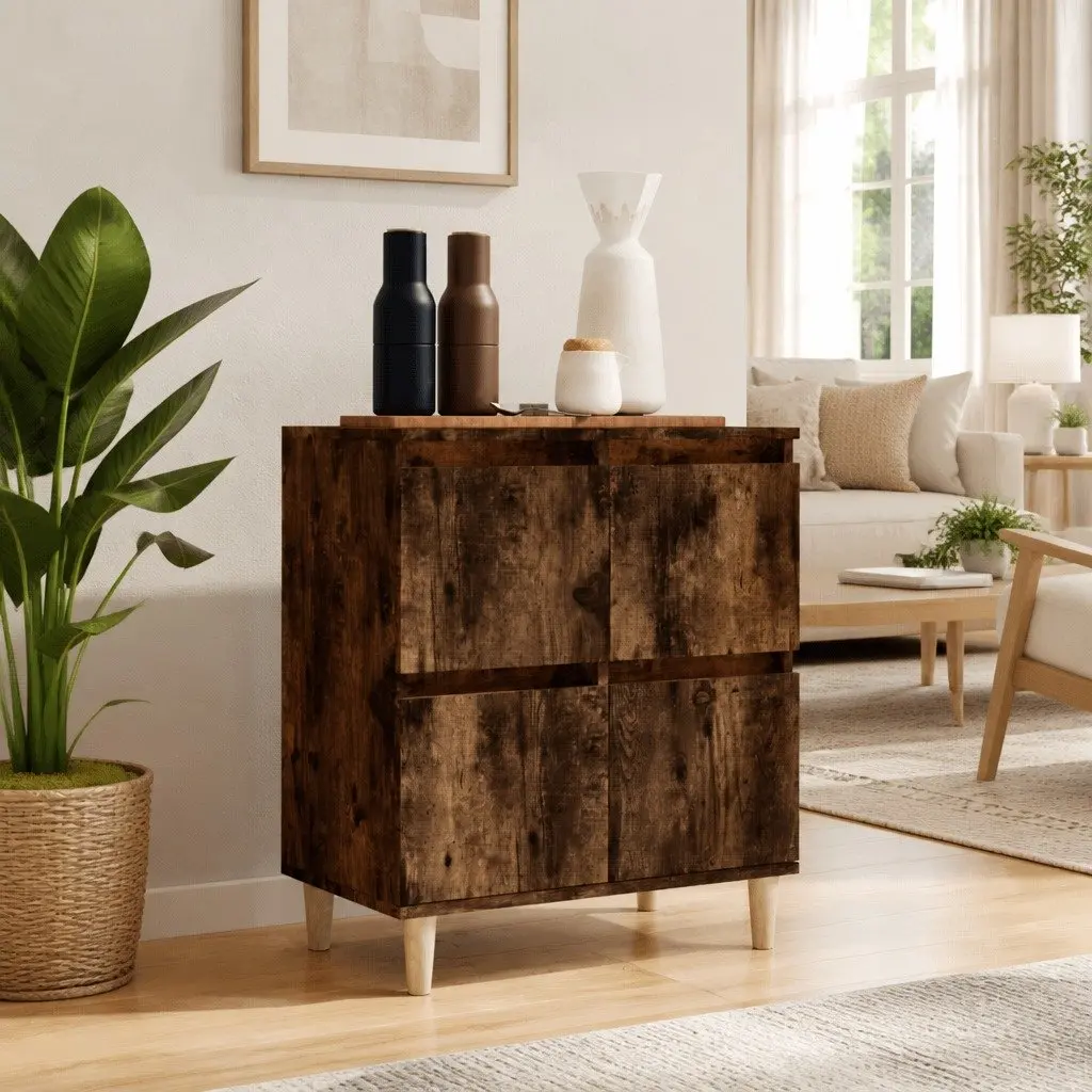 Sideboard Storage Cabinet for Home 60x35x70 cm Brown Engineered Wood Buffet Display