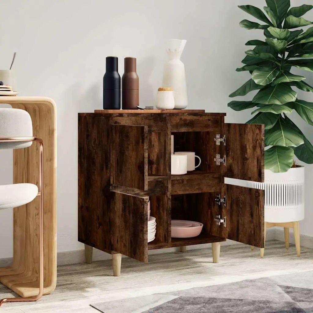 Sideboard Storage Cabinet for Home 60x35x70 cm Brown Engineered Wood Buffet Display