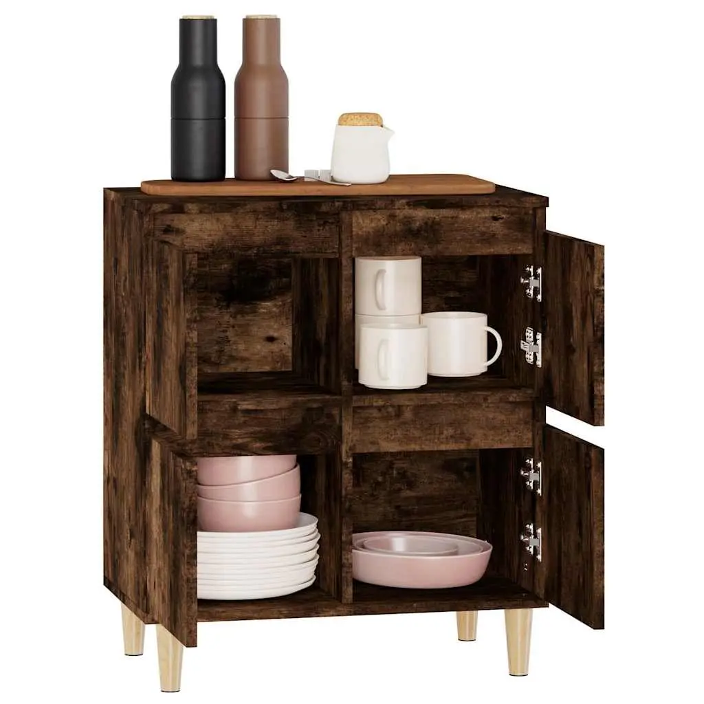 Sideboard Storage Cabinet for Home 60x35x70 cm Brown Engineered Wood Buffet Display