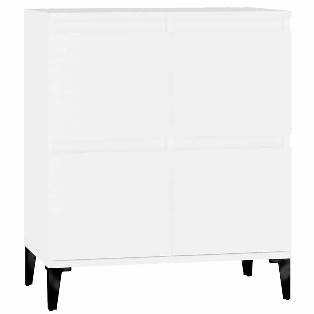 White Sideboard Storage Cabinet Home Storage 60x35x70 cm Engineered Wood