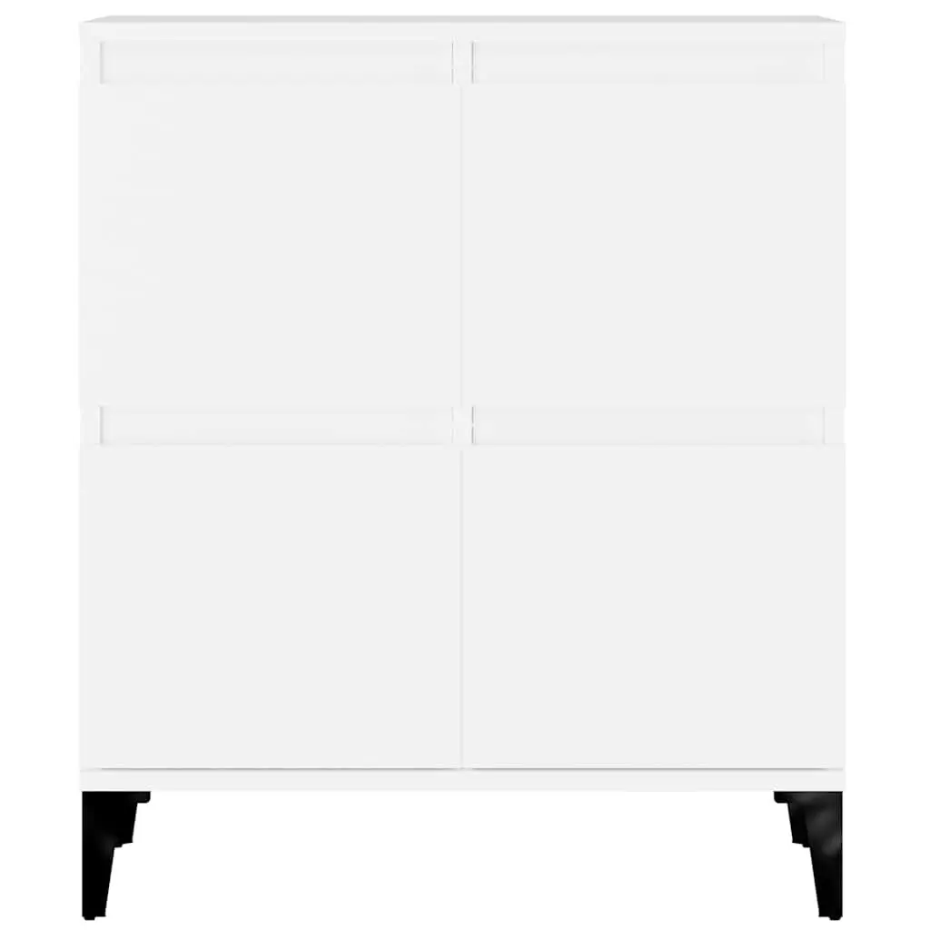 White Sideboard Storage Cabinet Home Storage 60x35x70 cm Engineered Wood