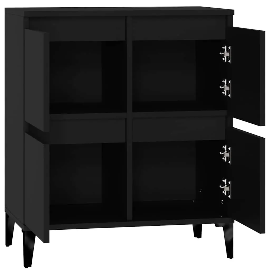 Sideboard Black 60x35x70 cm Storage Cabinet Engineered Wood Buffet Furniture