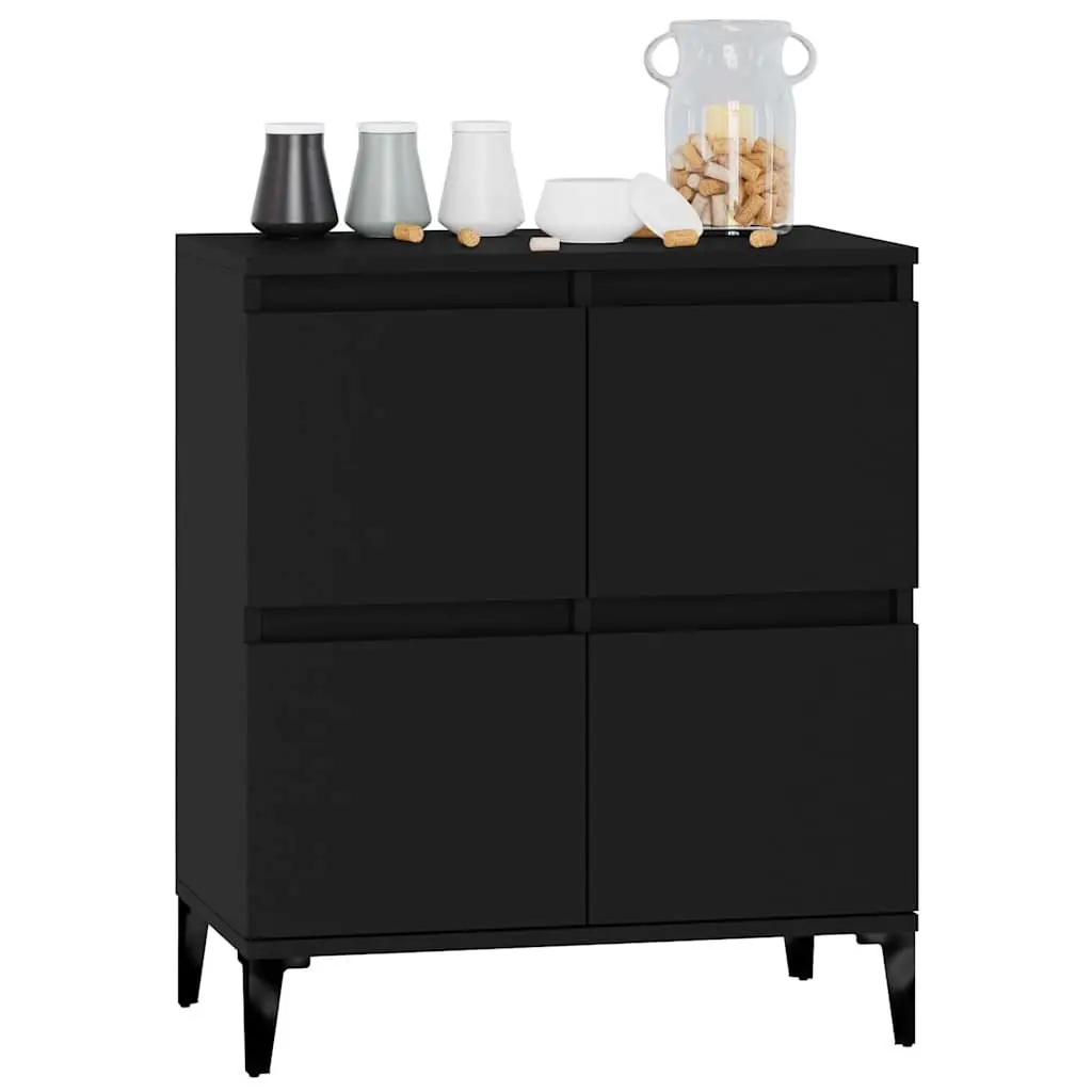 Sideboard Black 60x35x70 cm Storage Cabinet Engineered Wood Buffet Furniture