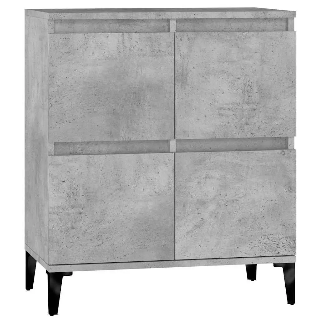 Sideboard Storage Cabinet for Home 60W x 35D x 70H cm Grey Engineered Wood