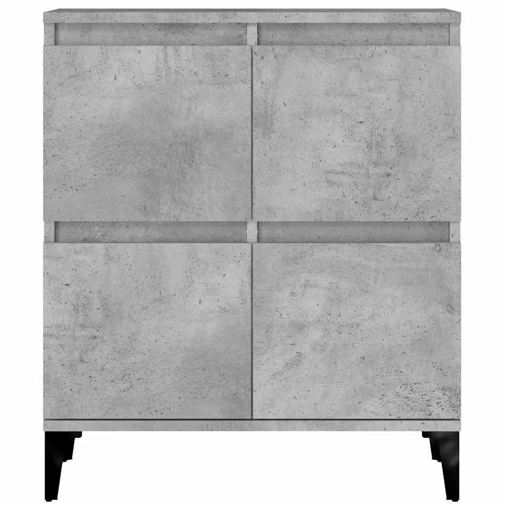 Sideboard Storage Cabinet for Home 60W x 35D x 70H cm Grey Engineered Wood