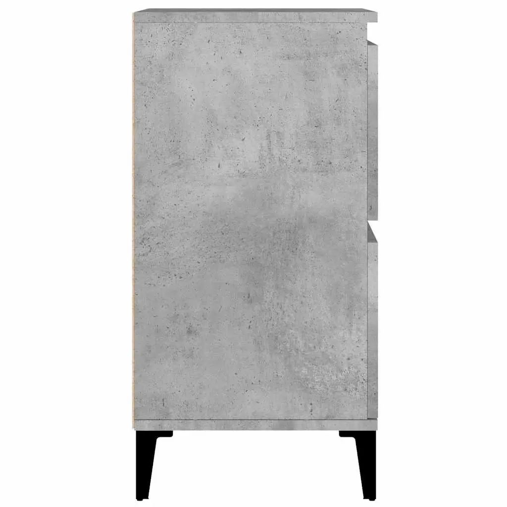 Sideboard Storage Cabinet for Home 60W x 35D x 70H cm Grey Engineered Wood